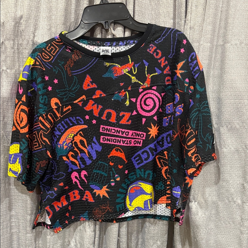 Colorful Graphic Crop Top
